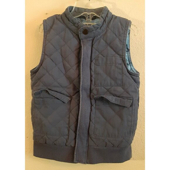 Boys Size 5 OshKosh Blue Fully Lined Zipper Closure Fall Winter School Vest - Picture 1 of 4